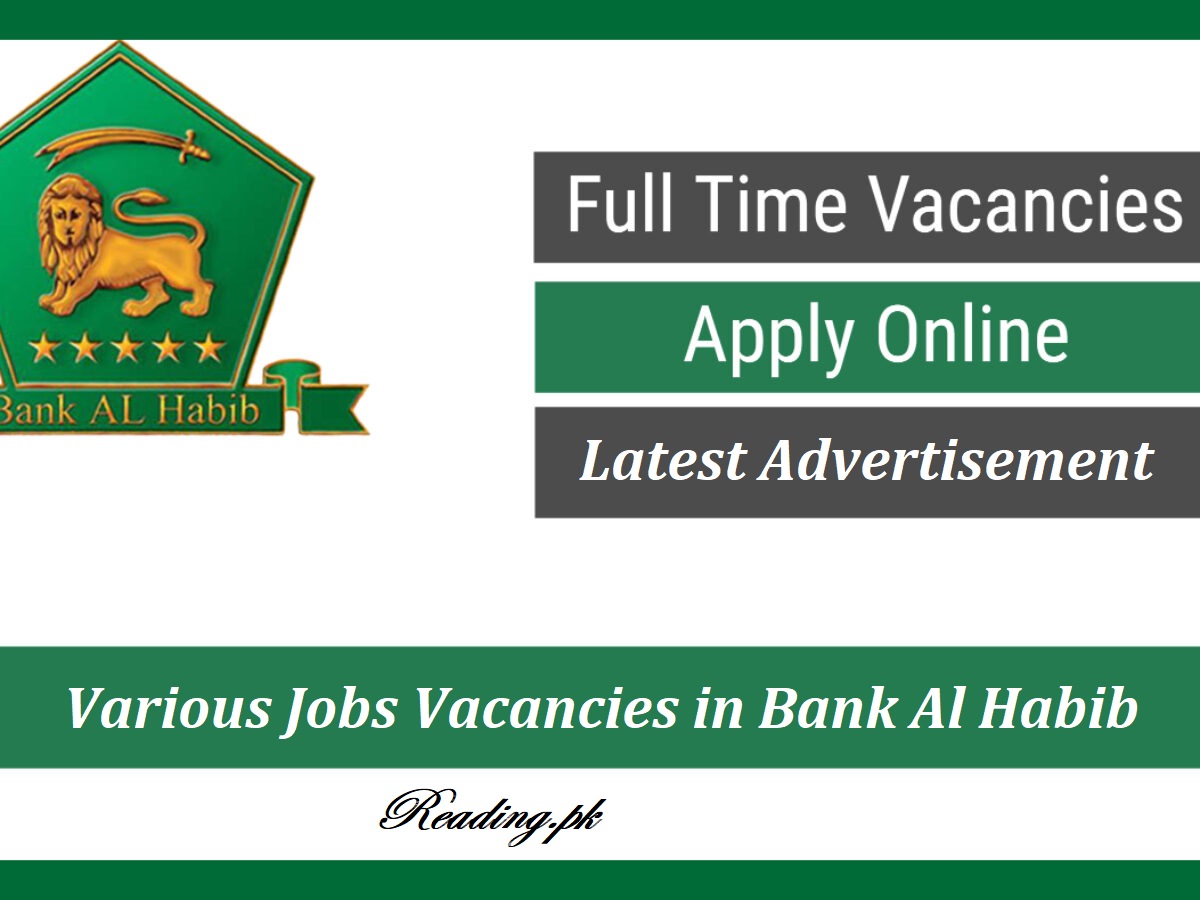 Bank Al Habib Jobs 2023 Apply Online - Latest Advertisement