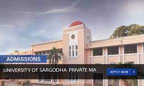  University of Sargodha private MA Admission 2024 Fee Schedule Check Online