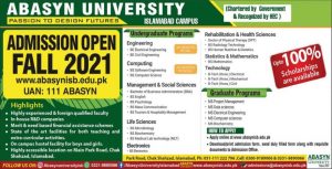 abasyn uni islamabad admission 17 10 21