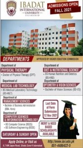 ibadat international university islamabad admission 17 10 21