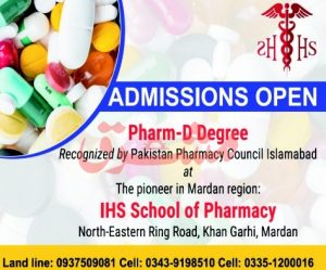 ihs school of pharmacy mardan admission 29 11 21