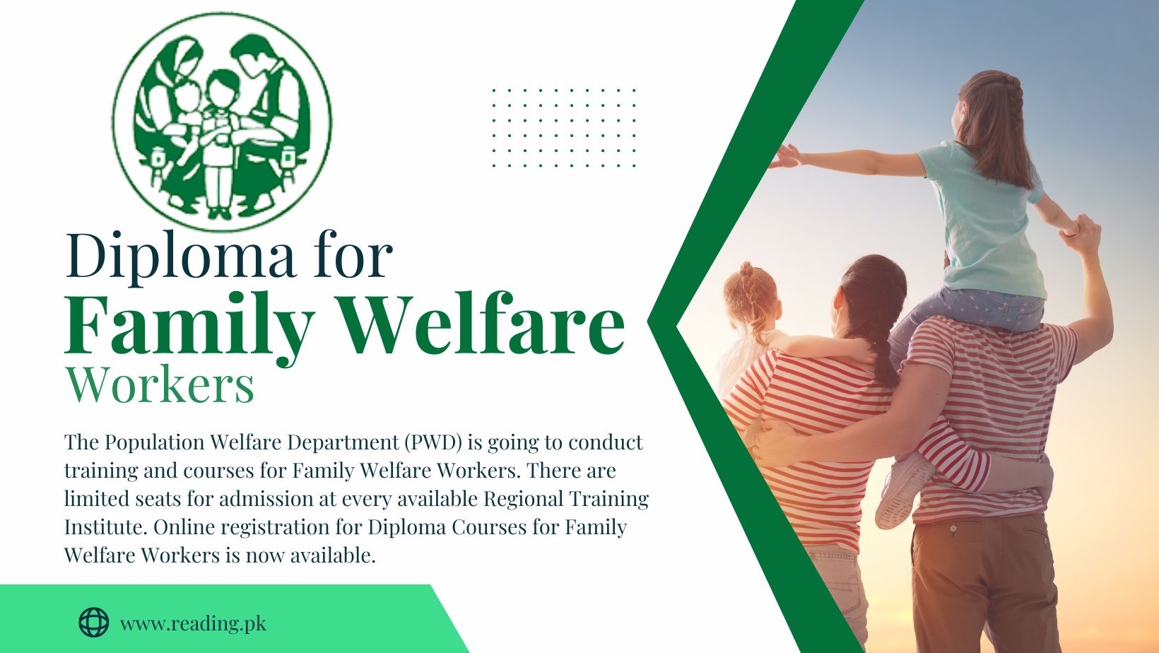 Diploma Course for Family Welfare Workers Admissions 2024