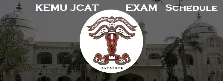 KEMU JCAT Exam Schedule 2023 Online | www.kemu.edu.pk