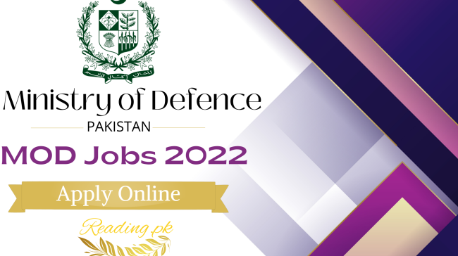 MOD Jobs 2023 Ministry of Defence Apply Online | mod.gov.pk