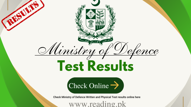 MOD Result 2023 Check Online | Ministry of Defence Pakistan
