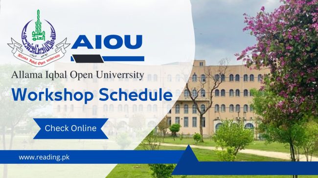 AIOU Workshop Schedule 2024 for Autumn/Spring Semesters