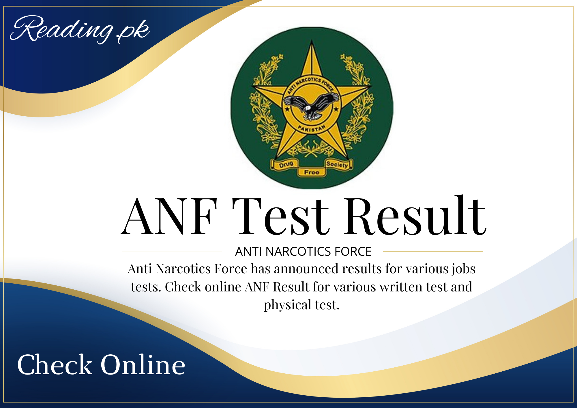 ANF Test Result 2023 Merit List | www.anf.gov.pk
