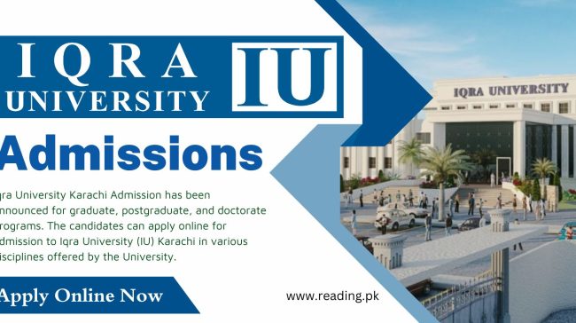 Iqra University Karachi Admission 2023 | Apply Online