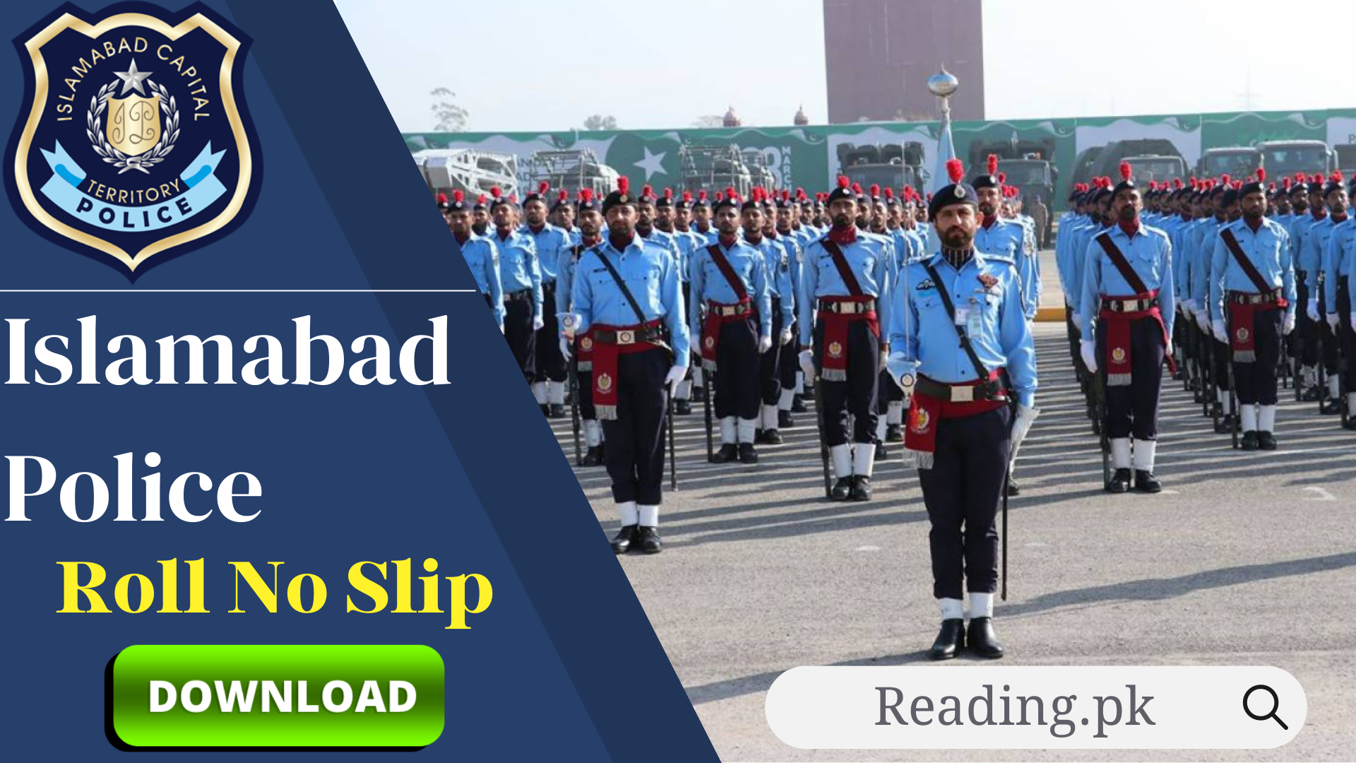 Islamabad Police Roll No Slip 2023 Download ICT Police ISB