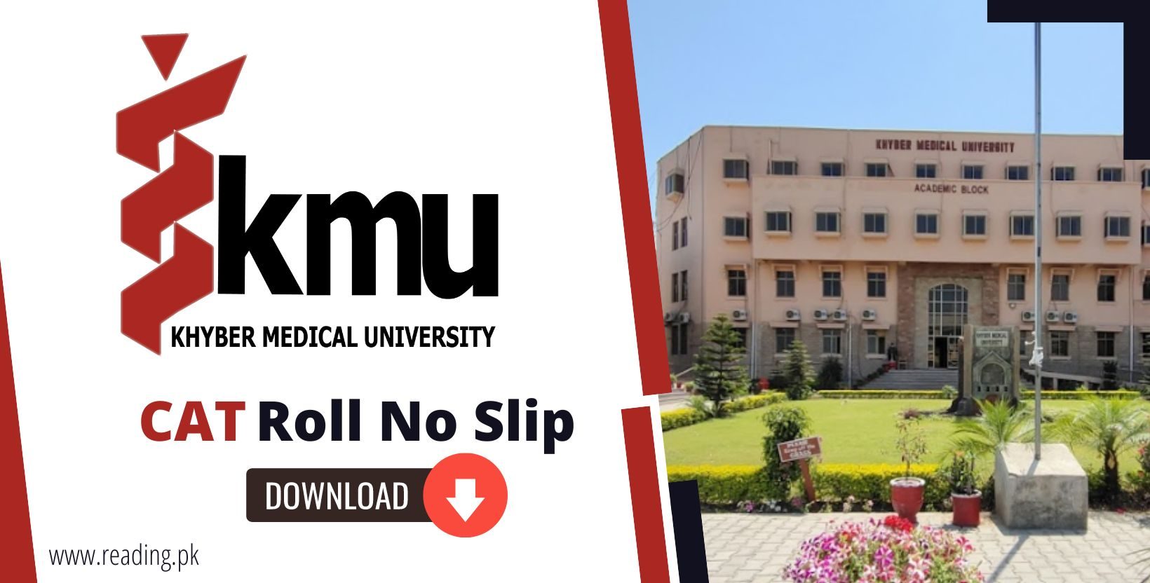 KMU CAT Roll No Slip 2024 Download | Khyber Medical University