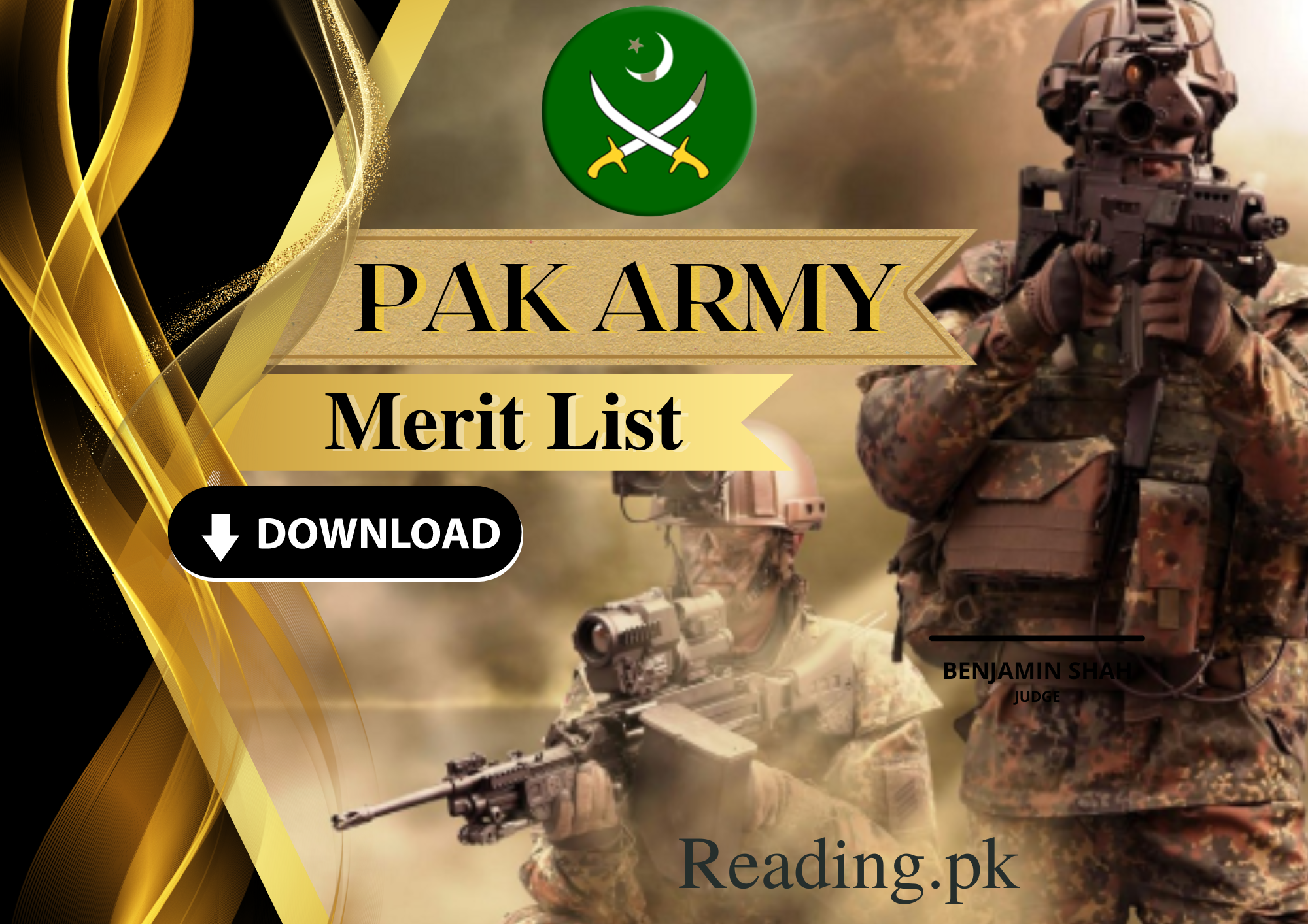 Pak Army Merit List 2024 Online Download