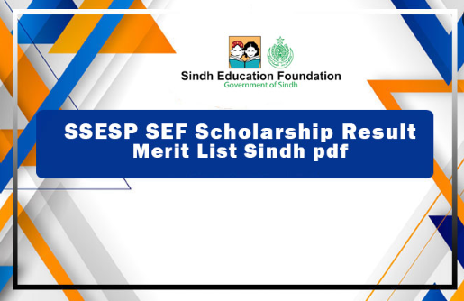 SSESP SEF Scholarship Result 2024-24 Merit List