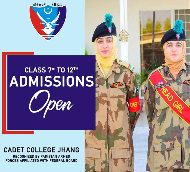 Cadet College Jhang Entry Test Result 2024