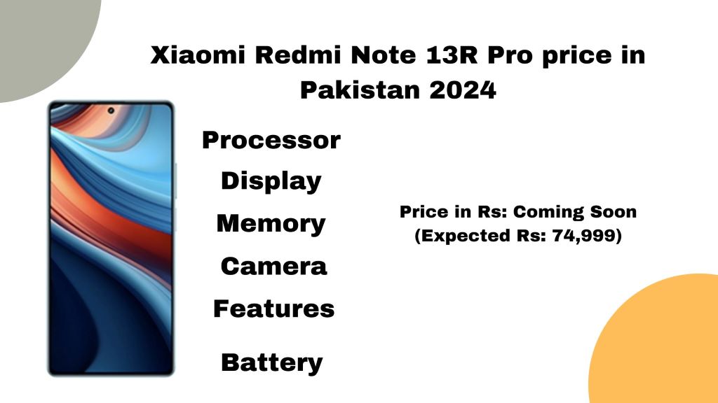 Xiaomi Redmi Note 13R Pro price in Pakistan 2024
